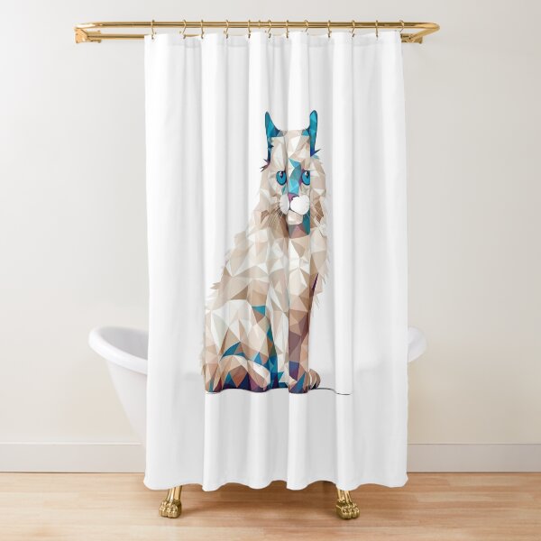 Item preview, RagdollGeometriCat: Whimsical Geometric Art for Ragdoll Cat Lovers designed and sold by DooodleGod.