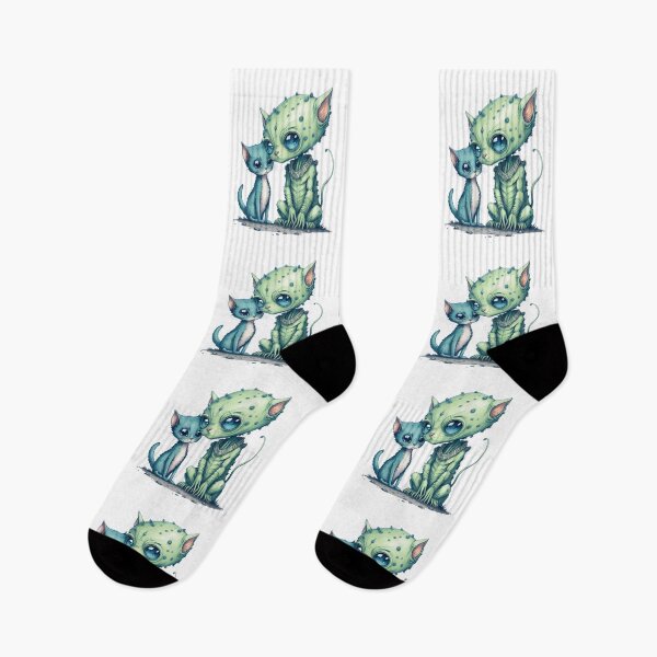 Item preview, Cute little Catirepto Alien with his kitten. designed and sold by SaraSumi.