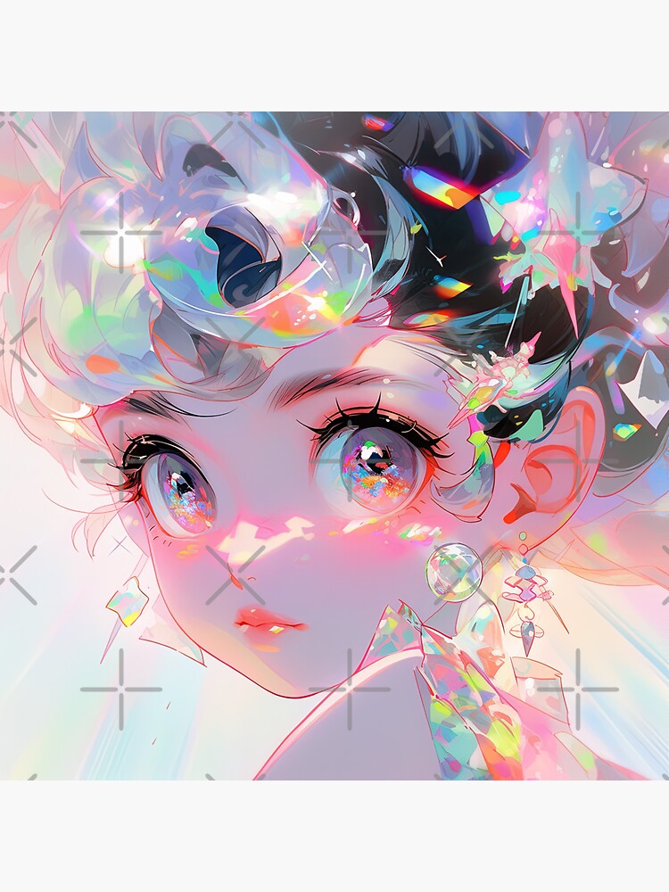 Anime crystals, crystal, girl, glow, HD phone wallpaper | Peakpx