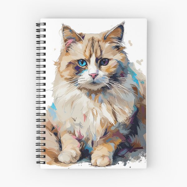 Item preview, Ragdoll Cat Dreams - Impressionistic Art for Feline Lovers and Cute Kitten Fans, capturing the Cuddly Domesticated beauty of this Adorable Feline breed. designed and sold by DooodleGod.