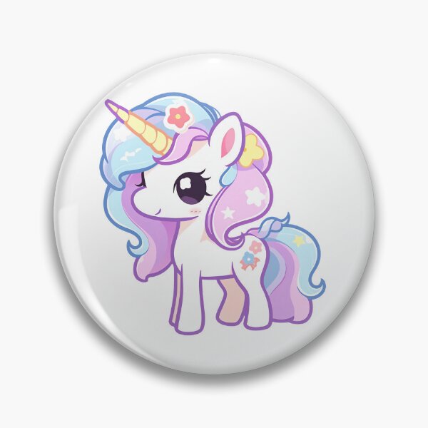 Item preview, Cute Chibi Unicorn in Pastel Colors designed and sold by CozyKawaiiArt.