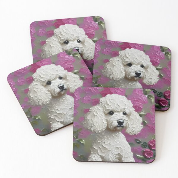 Item preview, Miniature Poodle In Floral Setting designed and sold by Gabriela McDaniel.