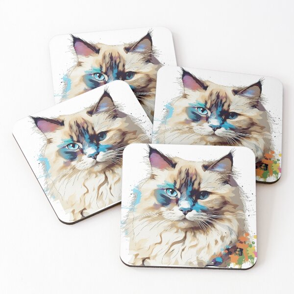 Item preview, Ragdoll Impressions - Elegant Impressionistic Portrait of Your Feline Friend designed and sold by DooodleGod.