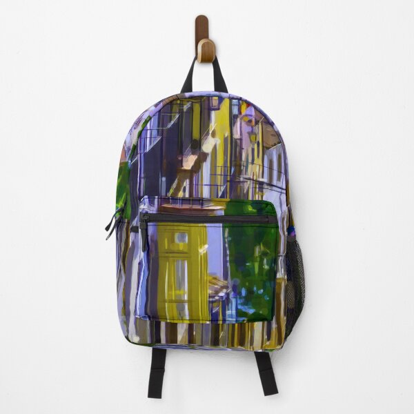 Item preview, Steep spanish whitewashed village street. Image created using geometric shapes designed and sold by EdgyEdgeArt.