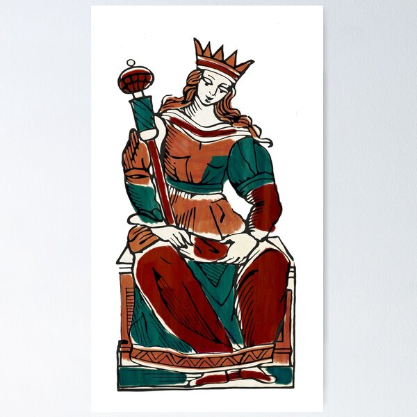 Reine de Bâtons Minchiate Poster