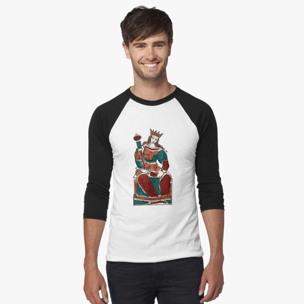 Aperçu de l'œuvre T-shirt baseball manches ¾ créée et vendue par lesmotsclefs.