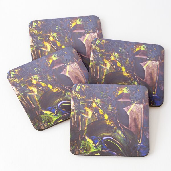 Item preview, Abstract pattern magical underwater world blue purple brown yellow green designed and sold by G-M-Designs.