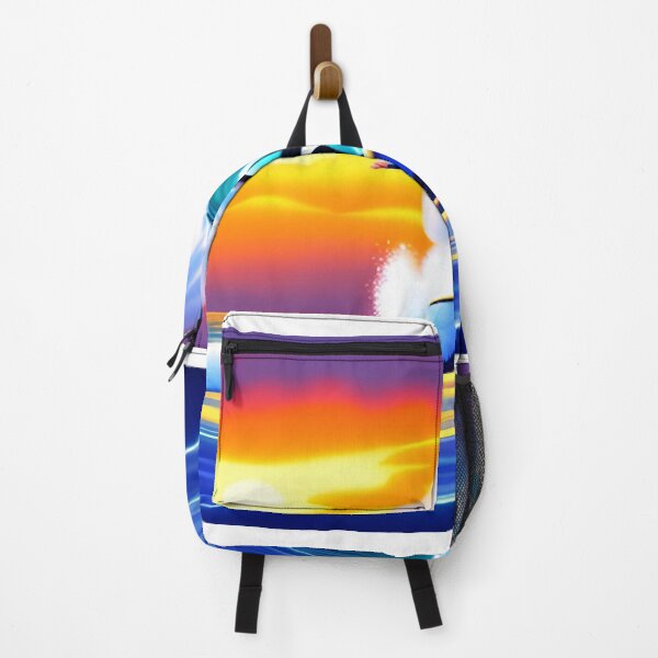 Aperçu de l'œuvre Un surfeur attrape une vague massive au coucher du soleil, l'adrénaline coule dans ses veines créée et vendue par Adventurous Apparel.