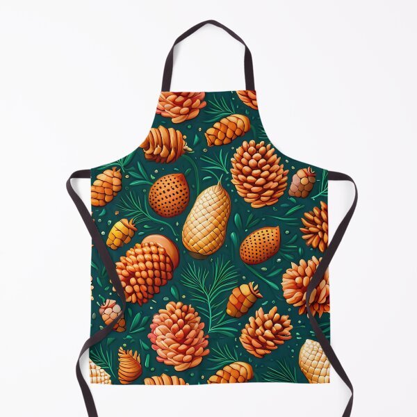 Item preview, A Pattern of Pinecones and Acorns on a Green Background designed and sold by Queen1120.