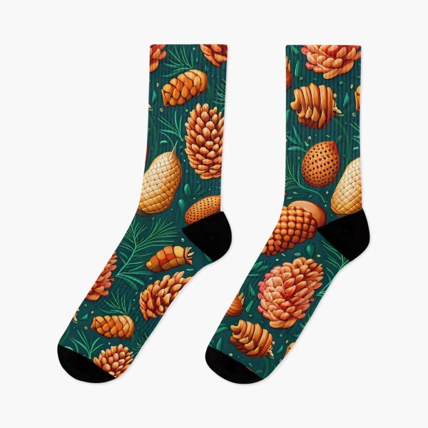 Item preview, A Pattern of Pinecones and Acorns on a Green Background designed and sold by Queen1120.