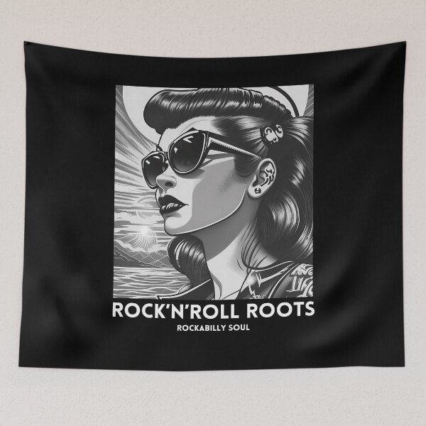 Item preview, Rockabilly Girl Rock'n'roll Motorbike Rock Dice Lucky Quiff Hipster 50s Vintage designed and sold by NerdyCotton.