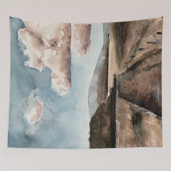 Item preview, Muted Desert Scenery - Watercolor Painting designed and sold by Pattokarts.