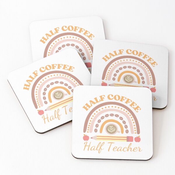 Aperçu de l'œuvre Moitié Café Moitié Professeur Rainbow Back To School créée et vendue par Got2BSnazzy.