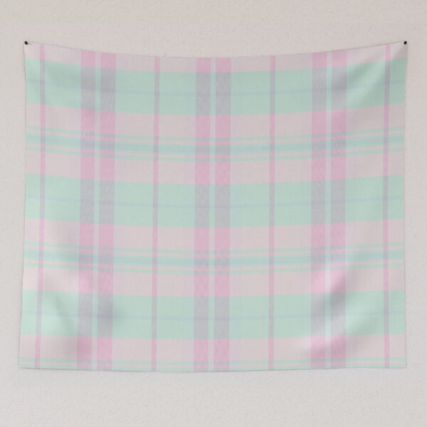 Item preview, Pastel Aesthetic Arable 2 Hand Drawn Textured Plaid Pattern designed and sold by GenAumonier.