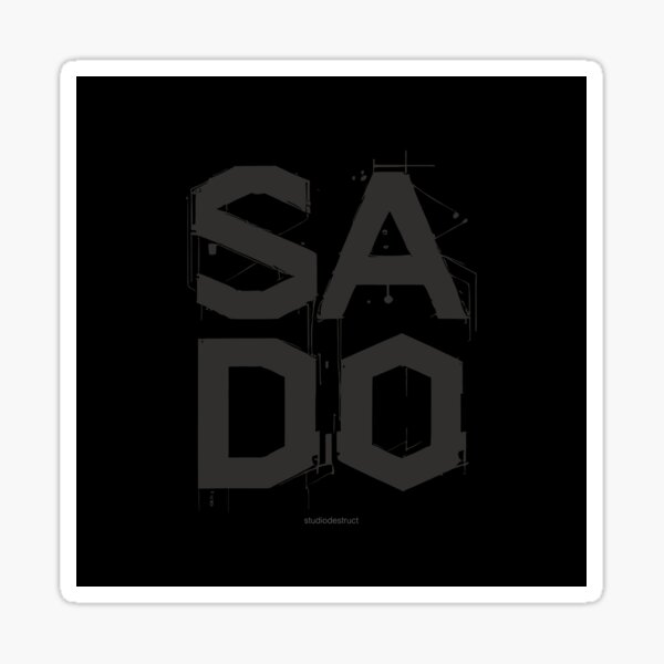 SADO (Black on Black) Sticker