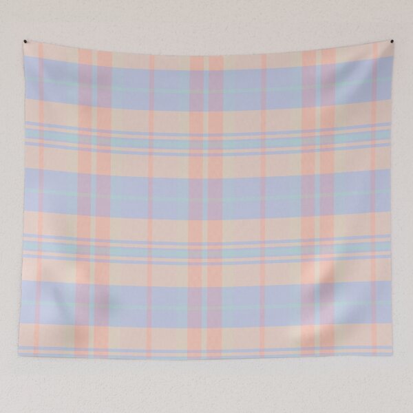 Item preview, Pastel Aesthetic Arable 1 Hand Drawn Textured Plaid Pattern designed and sold by GenAumonier.