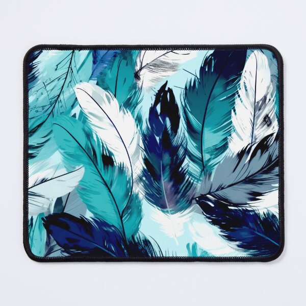 Item preview, Feathers - Turquoise, light blue, navy, white, silver 2 designed and sold by Highlandkings.