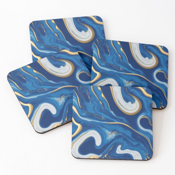 Item preview, Marble - Blue And Golden designed and sold by 96mon.
