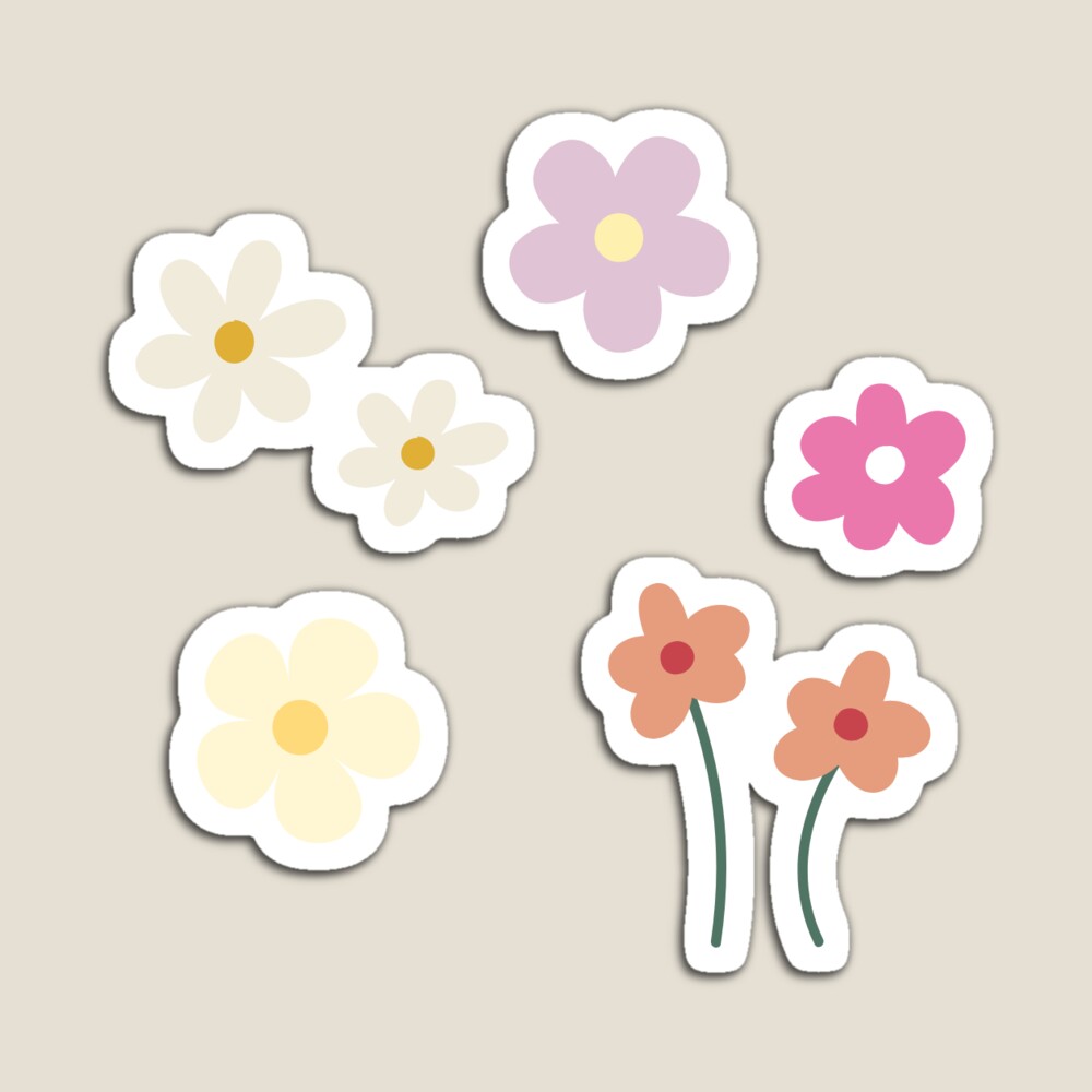 Shower Bucket Flower Decals