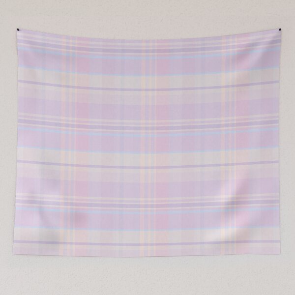 Item preview, Pastel Aesthetic Iona 2 Hand Drawn Textured Plaid Pattern designed and sold by GenAumonier.