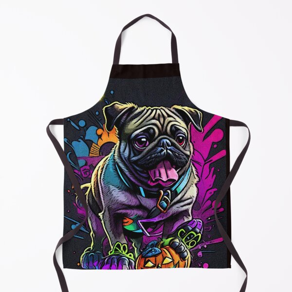 Item preview, Pug Graffiti Halloween Art designed and sold by RedBluffTraders.