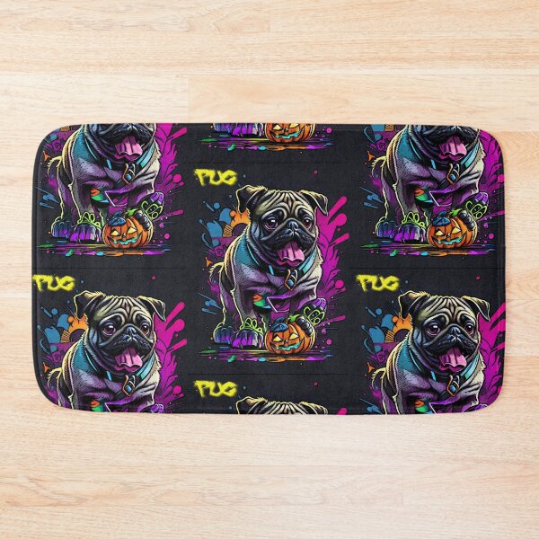 Item preview, Pug Graffiti Halloween Art  designed and sold by RedBluffTraders.
