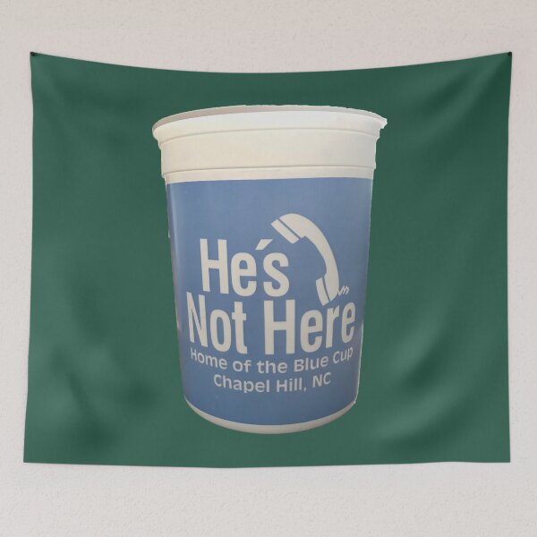Item preview, He's Not Here Blue Cup 	 	 designed and sold by jteksklif2.