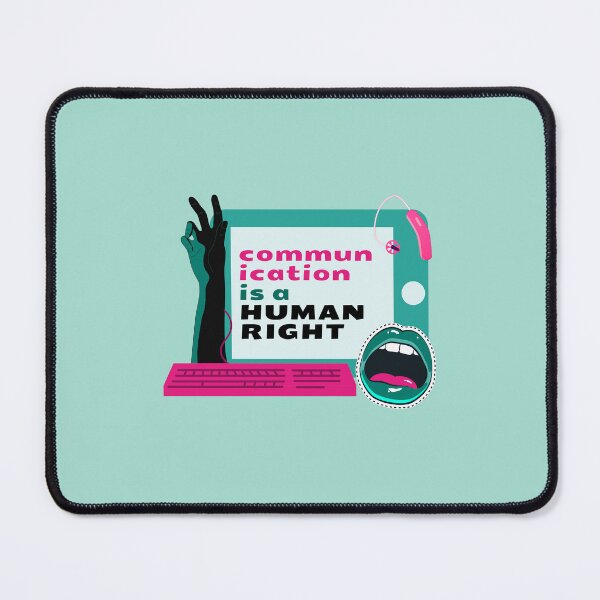 Item preview, Communication is a Human Right designed and sold by CarDashCrochet.