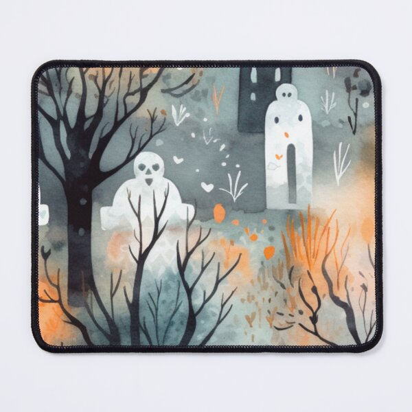 Item preview, Colorful Halloween Graveyard Print Background designed and sold by PaperieJennifer.