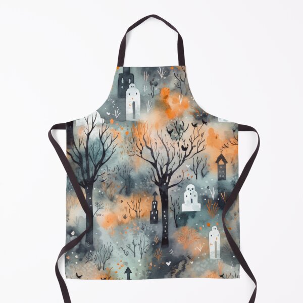 Item preview, Colorful Halloween Graveyard Print Background designed and sold by PaperieJennifer.