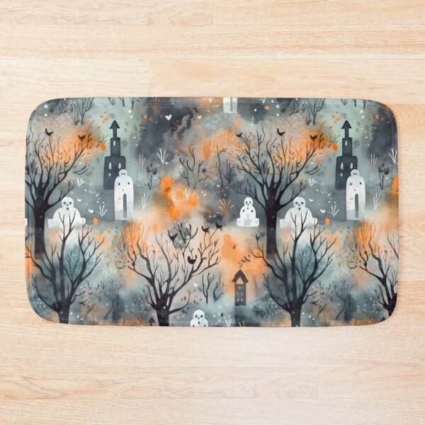 Item preview, Colorful Halloween Graveyard Print Background designed and sold by PaperieJennifer.