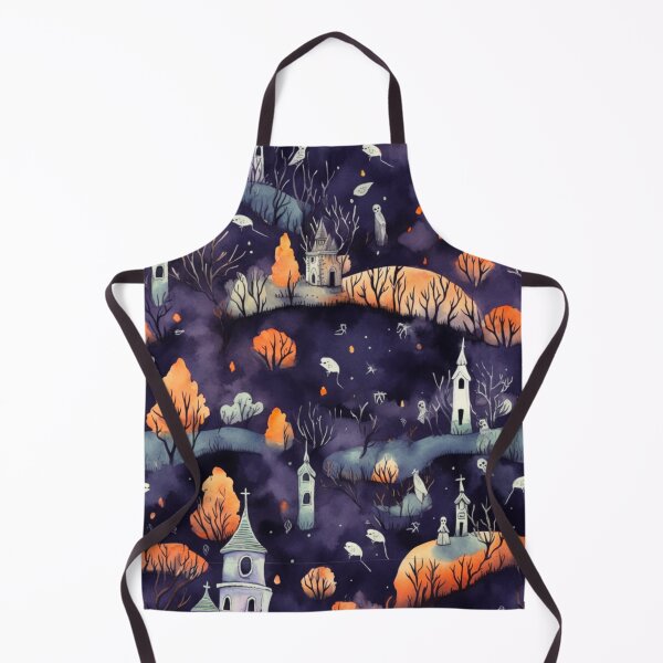 Item preview, Colorful Halloween Graveyard Print Background designed and sold by PaperieJennifer.