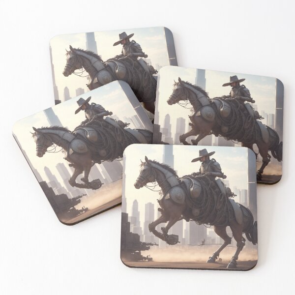Item preview, Steampunk Wrangler: A Weathered Cowboy and His Mechanized Horse designed and sold by RedArtG09.