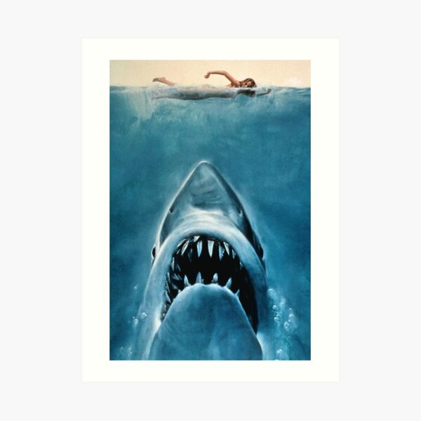 Jaws movie poster Art Print