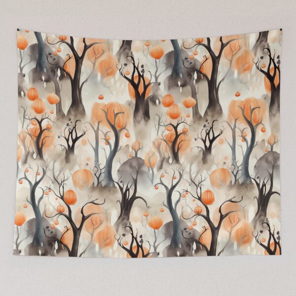 Item preview, Colorful Halloween Trees Print Background designed and sold by PaperieJennifer.
