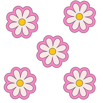 Pink Daisy Sticker for Sale by Royal Sass