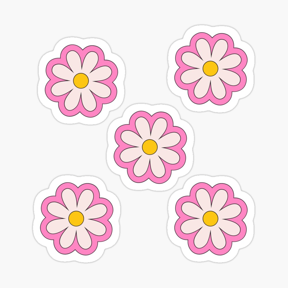 Three Daisy Flowers  Sticker for Sale by dil-emmas  Aesthetic stickers,  Nature stickers, Floral stickers