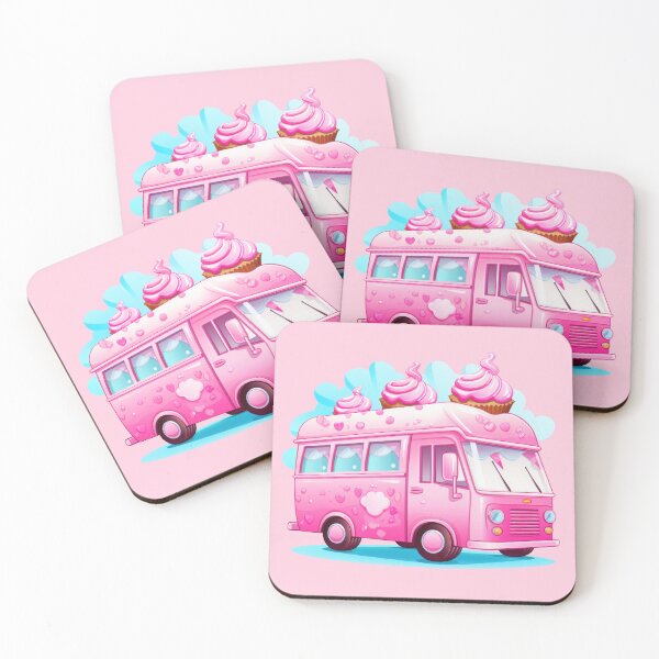 Item preview, Hot pink ice cream van - streets ice cream - icecream van designed and sold by Sara-Design2.