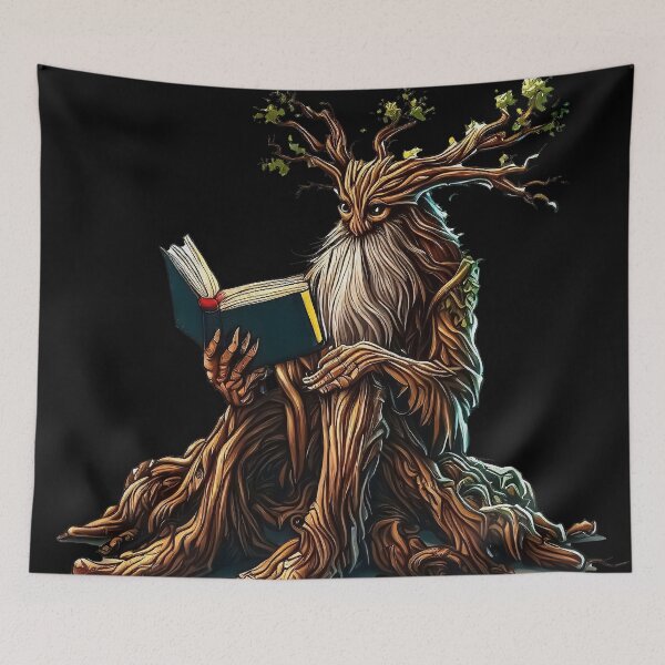 Item preview, Shepherd of trees reading book designed and sold by TomFrontierArt.