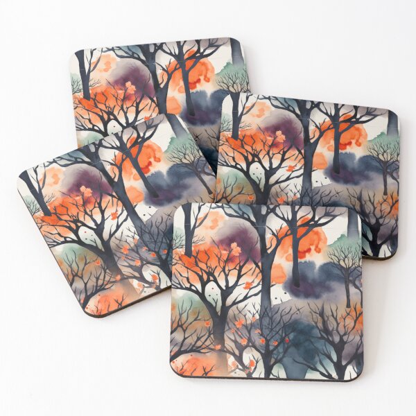 Item preview, Colorful Halloween Trees Print Background designed and sold by PaperieJennifer.
