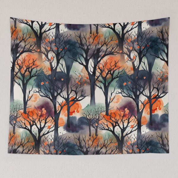 Item preview, Colorful Halloween Trees Print Background designed and sold by PaperieJennifer.