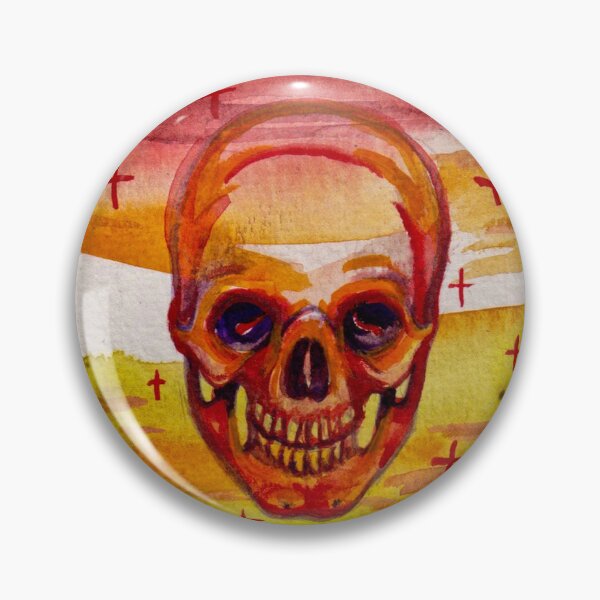Item preview, Watercolor Sunset Skull designed and sold by karithkvltkraft.