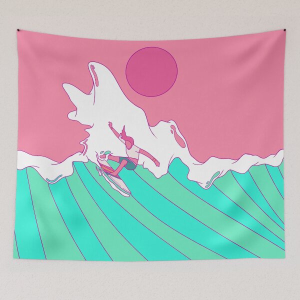 Item preview, Pink surfer designed and sold by Swadeillustrations.