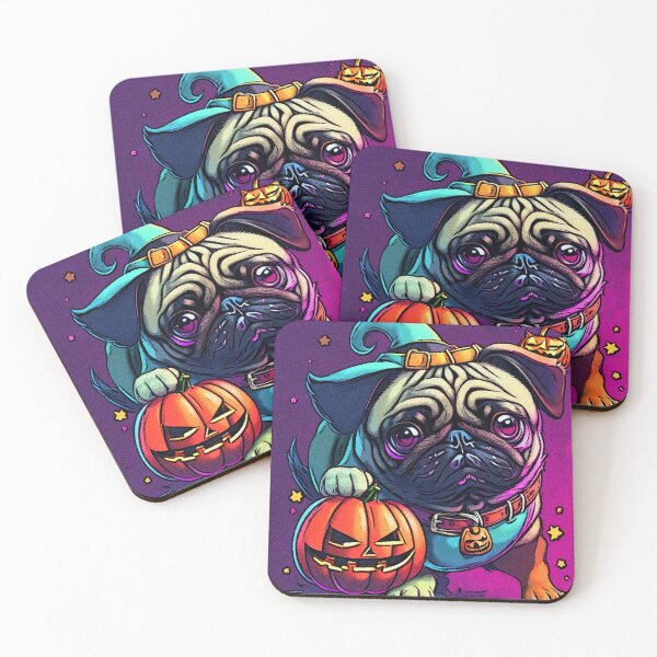 Item preview, Pug Graffiti Halloween Art 2 designed and sold by RedBluffTraders.