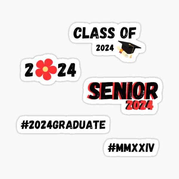 Class of 2024, cool design Sticker