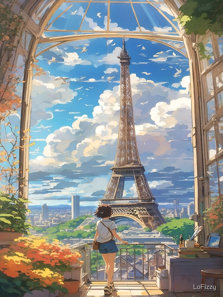 Anime Style, Panoramic View Of Paris France , Anime Style U1 1 Stock Photo,  Picture and Royalty Free Image. Image 191831932.