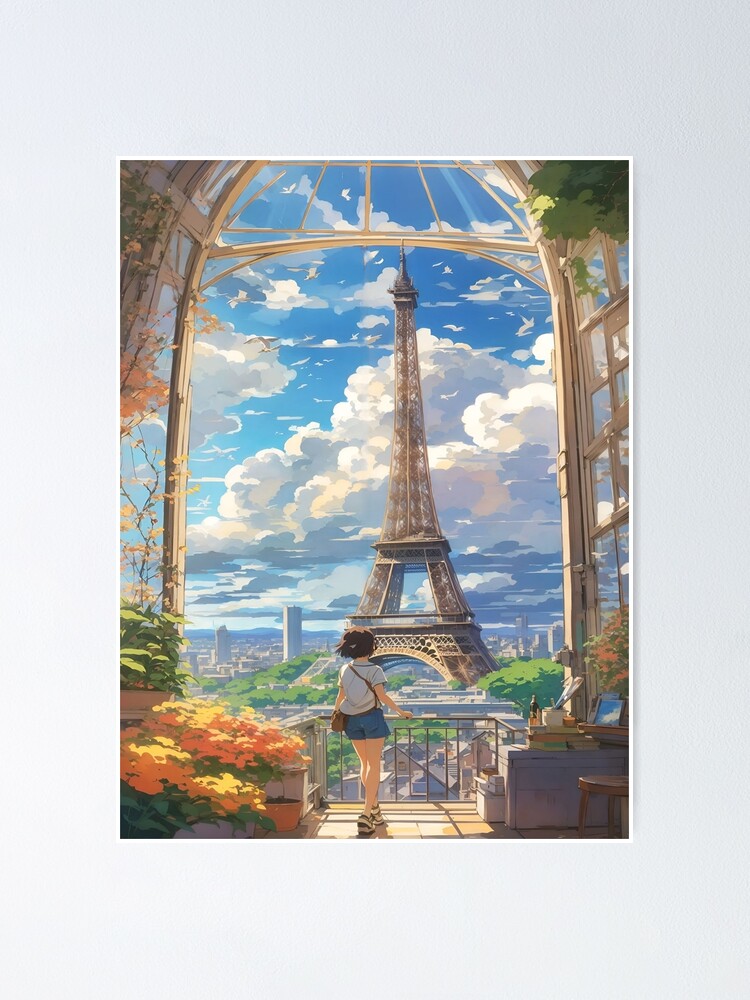 Travel City Anime Poster Paris Eiffel Tower Spain Malaga Landscape Canvas  Print Wall Art Pictures For Home Decoration Interior - Painting &  Calligraphy - AliExpress