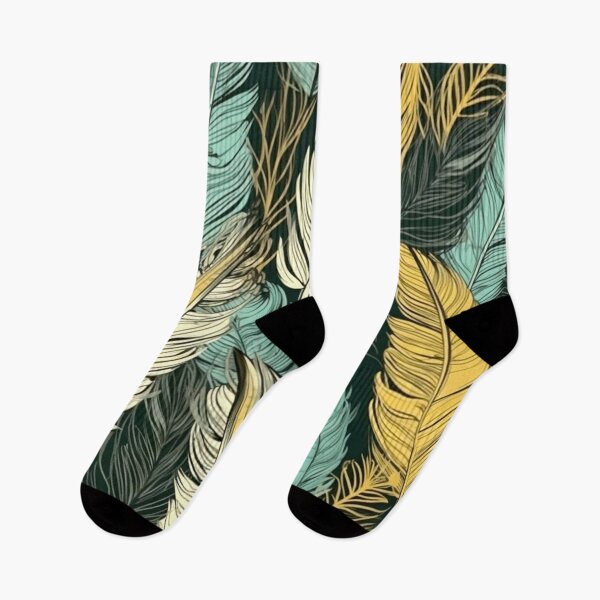 Item preview, Feathers - Teal, sage, ivory, gold, black 3 designed and sold by Highlandkings.