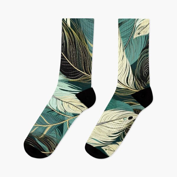 Item preview, Feathers - Teal, sage, ivory, gold, black designed and sold by Highlandkings.