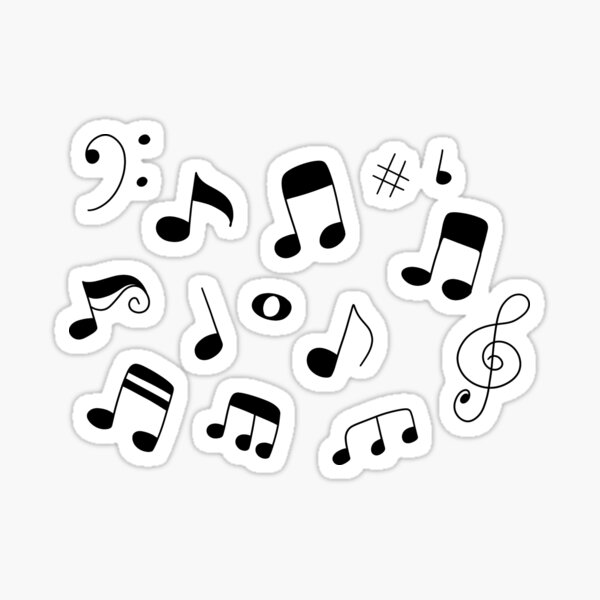 Music Notes Stickers Redbubble